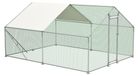 Volière 3x4m, structure d'escalade, toit, serrure de sécurité, poulailler résistant aux intempéries, grand enclos extérieur