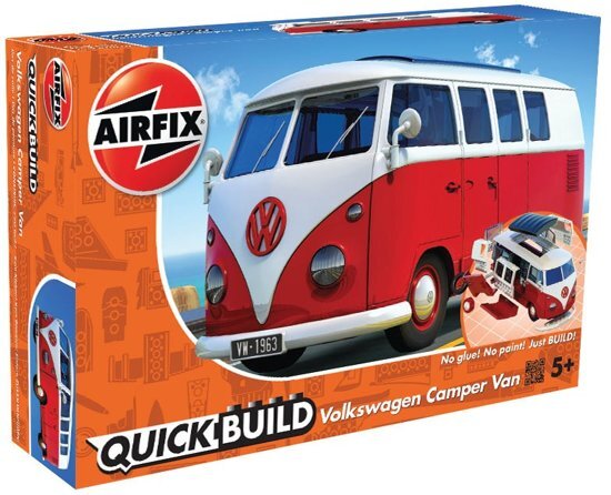 Airfix QUICKBUILD VW CAMPER VAN - RED