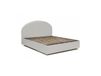 Lit double en similicuir blanc 160x190 cm