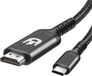 Drivv. Câble USB C vers HDMI - 4K 60Hz - 2 Mètre - Type C vers HDMI - Nylon - Gris