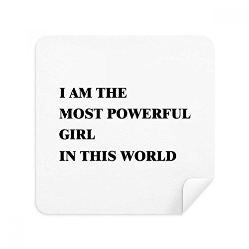 DIYthinker Ik ben de krachtige meisje bril schoonmaken doek telefoon scherm reiniger Suede stof 2 stks