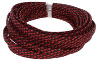 Gevlochten kabelomhulsel van PET, uitbreidbaar, 6 mm, 15 meter, zwart-rood
