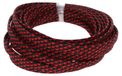 Gevlochten kabelomhulsel van PET, uitbreidbaar, 6 mm, 15 meter, zwart-rood