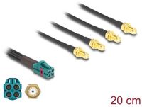 Delock Cable Mini FAKRA Z jack quad to 4 x SMA jack A-Type Premium