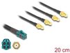 Delock Cable Mini FAKRA Z jack quad to 4 x SMA jack A-Type Premium