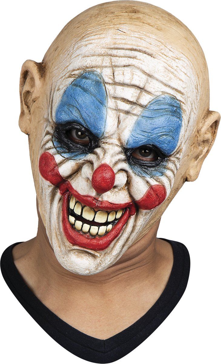 partychimp Bizarre Clown Hoofdmasker Halloween Masker voor bij Halloween Kostuum Volwassenen - Latex - One Size