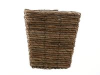 Franz Müller Flechtwaren Plantenpot vierkant palmblad, bruin gedraaid, 23 x 23 x 21 cm