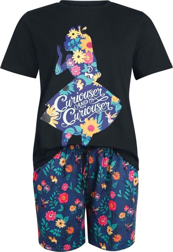 Alice in Wonderland Nastrovje P. GmbH & Co. KG Alice in Wonderland Curiouser Pyjama meerkleurig Katoen - Vrouwen - XL