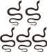 Amscan Nep slangen - 5x stuks - zwart - 35 cm - Halloween/Horror - Feestartikelen