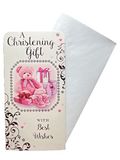 Express Yourself "Express Yourself" geldportemonnee cadeaubon - een doopgeschenk - inclusief envelop - roze teddybeer en geschenkontwerp - blanco binnenkant voor 'van' en 'tot' informatie