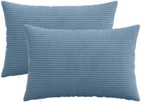 vidaXL - Kussensloop - 2 stuks - HEERLEN - Blauw - 40 x 60 cm - corduroy