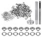 Oeillets en cuivre, set van 100, 4 mm, couleur argent