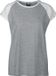 Urban Classics Contrast Raglan Tee Femme T-shirt - chiné gris/blanc - XS