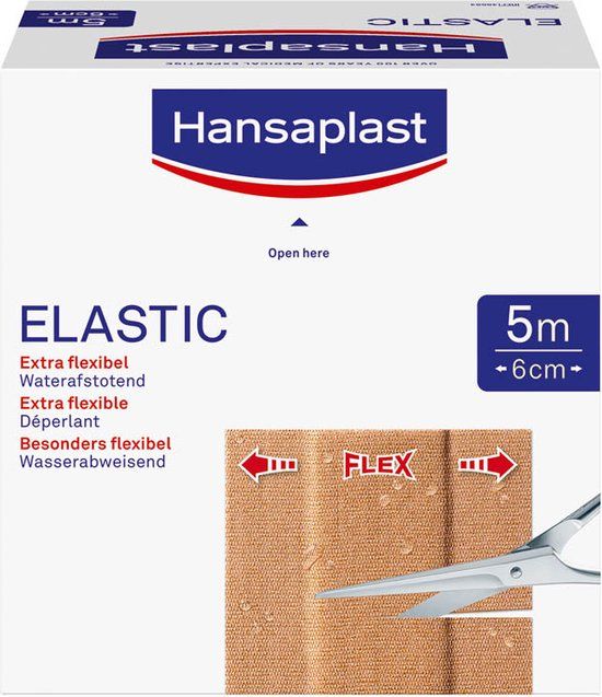 Hansaplast Elastic Pleisters - Pleister Op Rol - 5m x 6cm