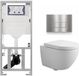 Geberit QeramiQ Dely Swirl Toiletset Compact - Blanc Brillant