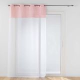 douceur d'intérieur Moonlight Gordijn met ogen, 140 x 280 cm, roze, gezandstraald velours, fosforescerend