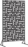 vidaXL Privacyscherm 100 x 50 x 180 cm staal zwart