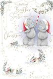 Me To You Tatty Teddy To A Brilliant Broer En Schoonzus Kerstkaart Met Geïllustreerde Insert 6x9ins - Officiële Collectie