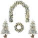 vidaXL Mini-kerstbomenset - 90 cm - 175 LED's - Warmwit