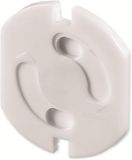 Goobay 51319 5 x stopcontactbescherming, stopcontactbeveiliging, kinderbeveiliging voor baby's, met draaimechanisme, zonder plakken, zelfklevend, schroefbaar, wit