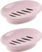 Merkloos Rose bac à savon avec évacuation - 2 pièces