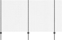 vidaXL Gaashek met palen 10 x 1,4 m PVC-coated staal Grijs Mesh