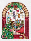 Klart Kruissteek borduurset kerstwinkel venster