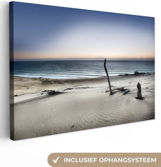 OneMillionCanvasses Canvas schilderij - Strand Zonsopgang - 140x90 cm