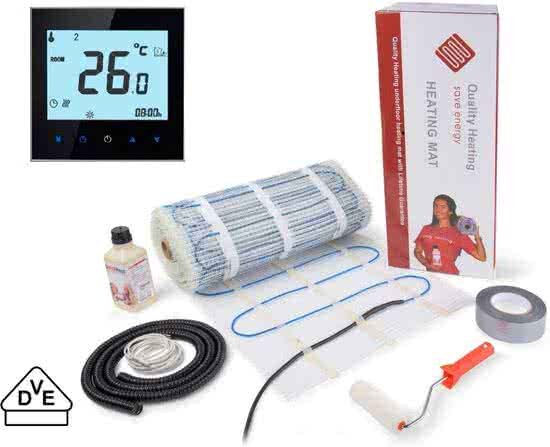 Quality Heating Elektrische vloerverwarming set 2 5M2 400Watt