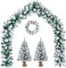 vidaXL Mini-sapin de Noël - 45 cm - PVC - Vert et Blanc
