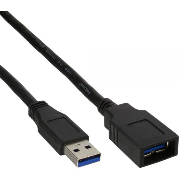 Inline USB-kabel - 1,5 m - Zwart - 4043718153725