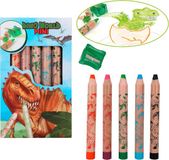 Depesche Dino World mini dino kleurpotloden & puntenslijper