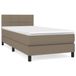 vidaXL Boxspringbed met matras, taupekleurig, 100x200 cm, met stoffen bekleding