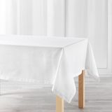 Merkloos Wit tafelkleed van katoen met formaat 140 x 240 cm