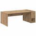 vidaXL Salontafel Artisan Eiken 101,5 x 50 x 37 cm Bewerkt hout