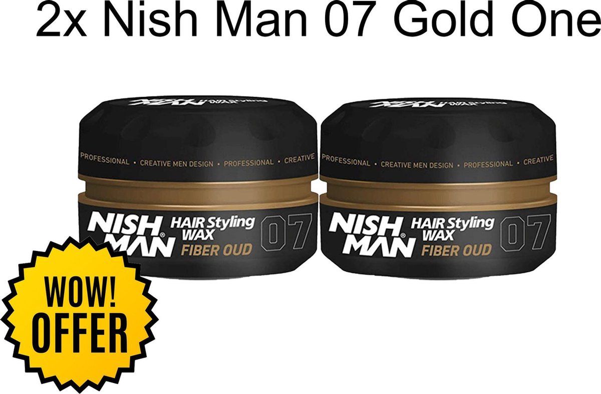 Nish Man Hair Wax 07 Gold One 2 stuks