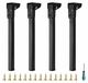 Set de 4 pieds de table pliants de 60 cm, noir