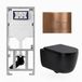 Geberit QeramiQ Dely Swirl Toiletset - Noir mat