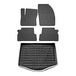 OMAC 2605YPS-484 Ensemble de tapis de sol ETP (élastomère thermoplastique), noir