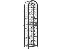 vidaXL Wijnrek voor 73 flessen 45x36x200 cm smeedijzer zwart