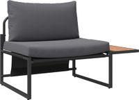 vidaXL Tuinbank set, 2-delig, antraciet, staal