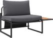 vidaXL Tuinbank set, 2-delig, antraciet, staal
