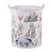 Ronde canvas wasmand wasmand (rijstwit)