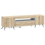 vidaXL LED tv-meubel Sonoma Eiken Bewerkt hout