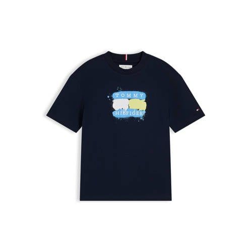 Tommy Hilfiger T-shirt met logo - donkerblauw