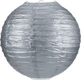 Merkloos Luxe bol lampion Ø 25 cm - Zilver