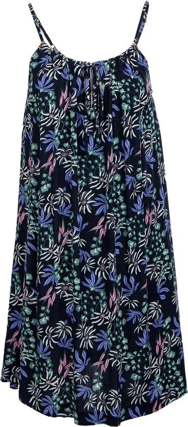 Brunotti Islayne-Print Jurkje Zwart Dames 100% Viscose Zomerjurk S