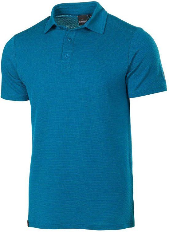 Ivanhoe Elis Polo Shirt - Men - Electric Blue - Merino Wool & Tencel - Size M