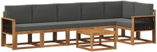 vidaXL - Extérieur - canapé - set - 7 - pcs - Naturel - et - Anthracite - Polyester