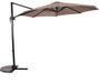 Lesliliving Zweefparasol Libra Taupe Ø300 cm